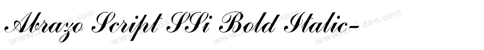 Abrazo Script SSi Bold Italic字体转换
